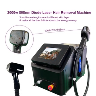 New Diode Laser 755nm 808nm 1064nm 3 Wavelength Diode Laser Hair Removal Machine Device Depilador a Laser Depilacion I00