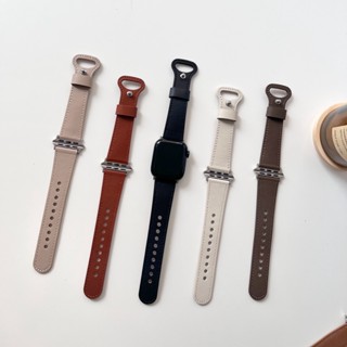 สายนาฬิกาข้อมือหนังแท้ สําหรับ apple watch 38 40 41 42 44 45 มม. iWatch Series 8 7 SE 6 5 4 3 2 1