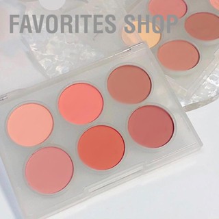 Favorites Shop พาเลตต์บลัชออน เนื้อแมตต์ 6 สี สําหรับคอนทัวร์ แต่งหน้า