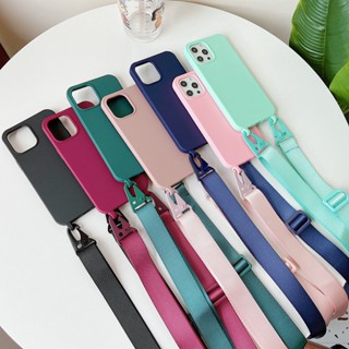 พร้อมส่ง เคสโทรศัพท์มือถือ แบบนิ่ม มีสายคล้อง สําหรับ Iphone 14 14Pro 12 11 XSMAX XR X XS 7 8PLUS 11pro SE2020 6S 14Promax