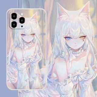 Fox Girl เคสไอโฟน 12 11 pro เคส iPhone 13 14 pro max TPU cover 7 8 se2020 8plus 8พลัส Xr Xs X phone case นิ่ม 7plus