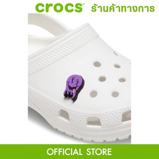 CROCS Jibbitz Purple Drip Smiley Face ตัวติดรองเท้า