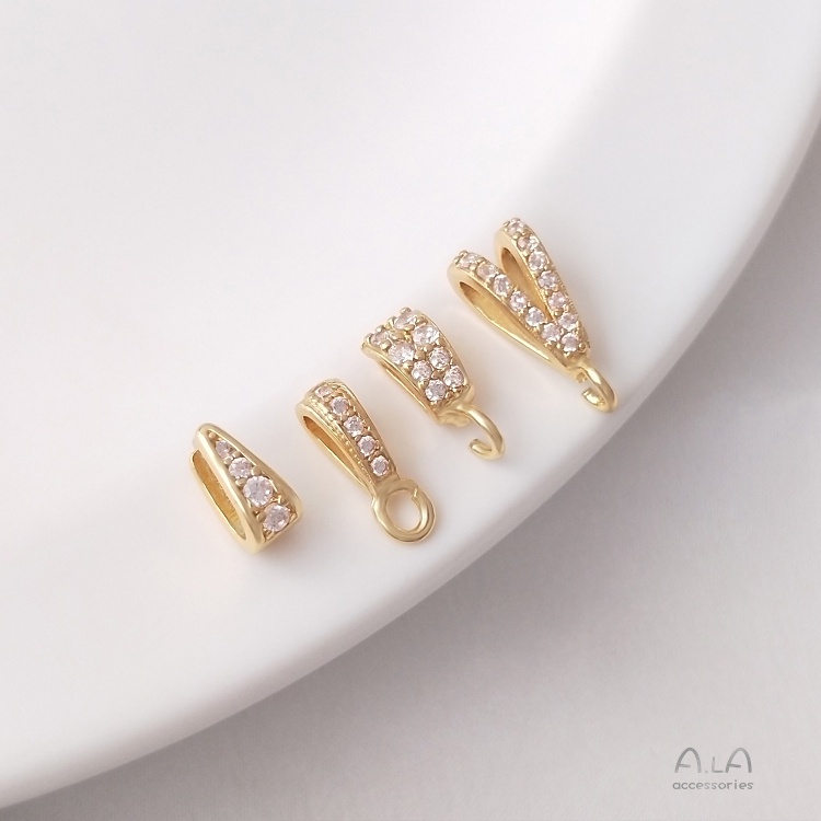 【 เครื่องประดับ DIY 】จี้หัวเข็มขัด รูปดอกทานตะวัน ประดับเพทาย สีทอง 14K แฮนด์เมด สําหรับทําเครื่องประดับ สร้อยคอ DIY