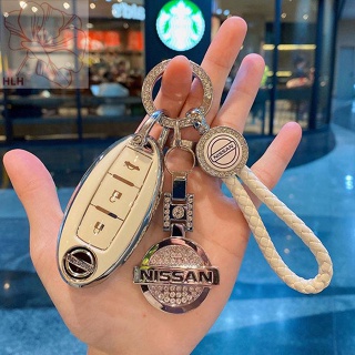 เหมาะสำหรับ Nissan 14th generation Xuanyi key case Teana Qijun Qashqai Jinke Bluebird Tiida Nissan รถหญิงหัวเข็มขัด