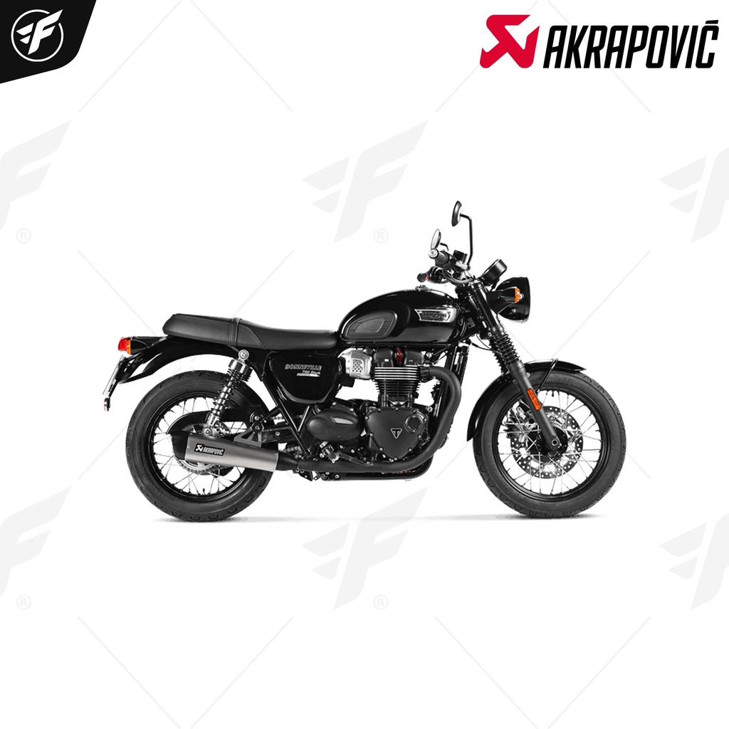 ท่อสูตร/ท่อแต่ง/ท่อไอเสีย Akrapovic Slip on : for Triumph T100 2017-2021 Bonneville