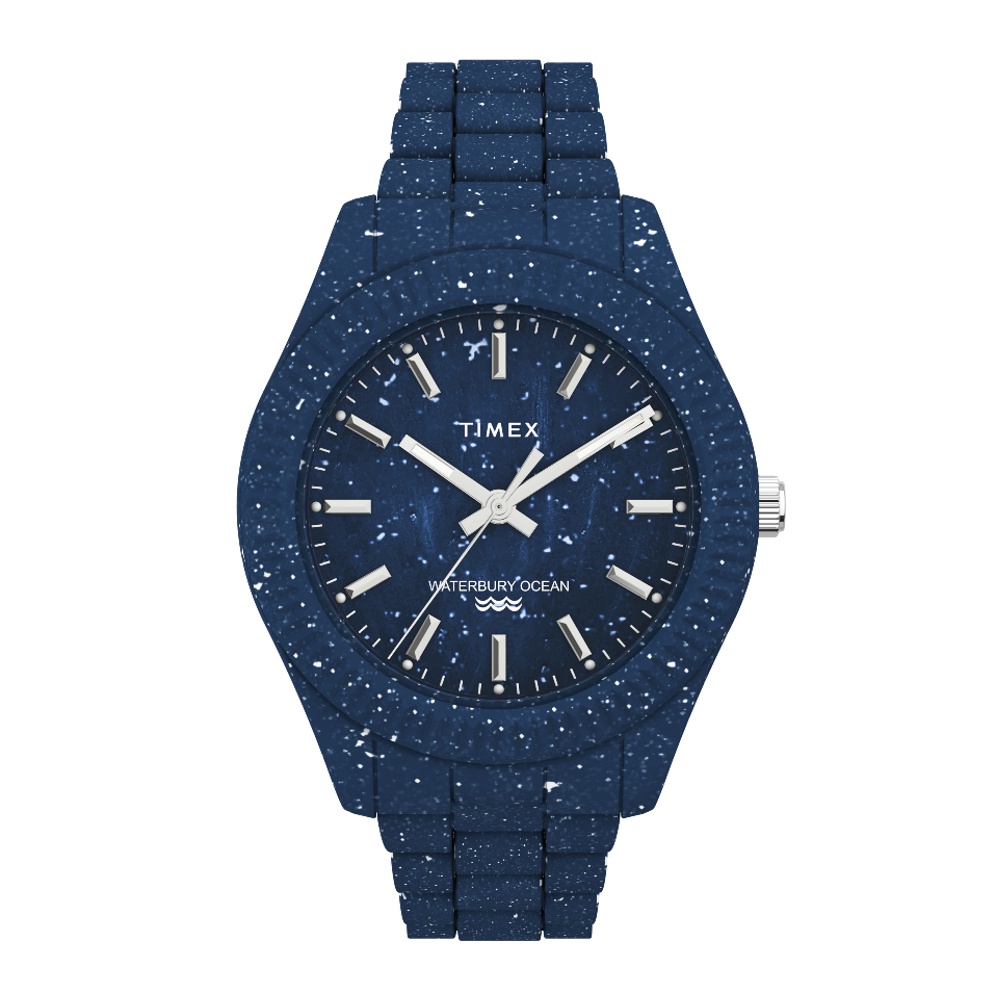 Timex TW2V37400 Waterbury นาฬิกาข้อมือผู้ชาย สีน้ำเงิน หน้าปัด 42 มม.