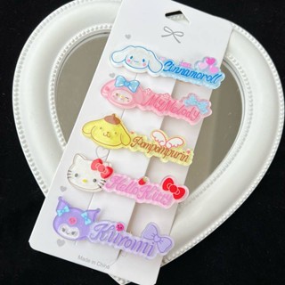 YB1 Sanrio Alphabet hairpins ins cute sweet Cinnamoroll Kuromi Melody bobby pin hairpin hair clip Headdress BY1