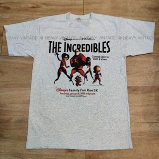 THE INCREDIBLES DISNEY CARTOON เสื้อลายการ์ตูน ลายหนัง ลายอนิเมชั่น