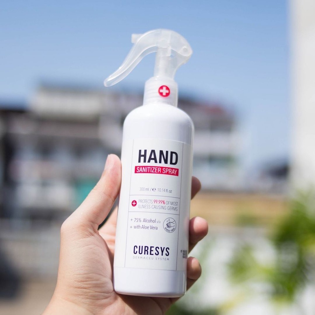 สเปรย์ล้างมือ Curesys Hand Sanitizer Spray 300ml / เคียวร์ซิส สเปรย์ล้างมืออนามัย 300มล.