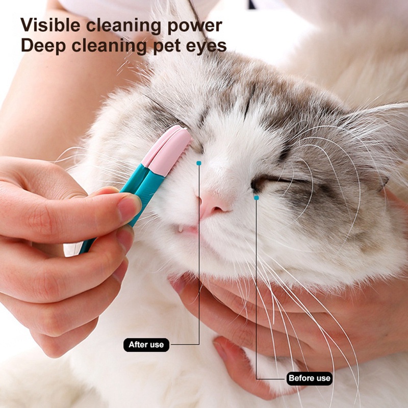 Pet Eye Comb Brush Pet Tear Stain Remover Comb ทําความสะอาดกรูมมิ่งเครื่องมือแปรงสําหรับแมวขนาดเล็กสุนัขสัตว์เลี้ยงอุปกรณ์ทําความสะอาด