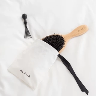 AVANA PREMIUM BOAR BRISTLE BRUSH หวีขนหมูป่า ผมเงางาม นุ่มเด้ง ในพริบตา