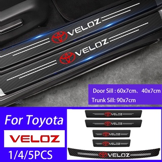 สติกเกอร์คาร์บอนไฟเบอร์ ป้องกันรอยขีดข่วน สําหรับติดขอบประตูรถยนต์ Toyota Veloz 2022 GR