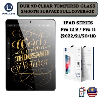 Dux DUCIS กระจกนิรภัยกันรอยหน้าจอ แบบใส 9H สําหรับ iPad Pro 12.9 Pro 11 M2 M1 2022 2021 2020 2018