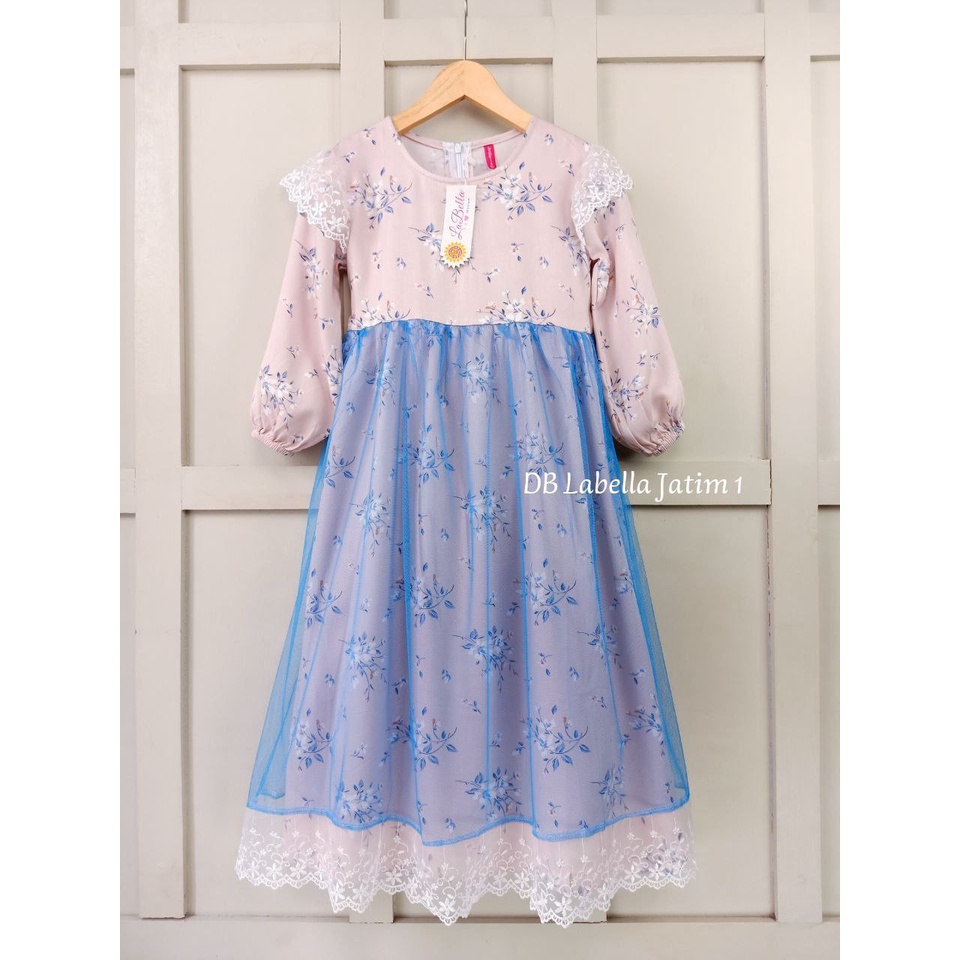 Labella ชุดเดรสเด็ก Gamis/เดรสเด็กผู้หญิง/เสื้อผ้าเด็กผู้หญิง Yasmina Floral Motif Daisy Gamis