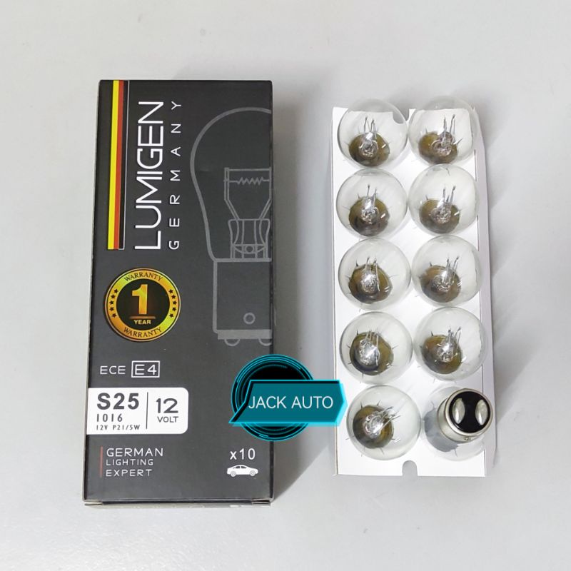 LUMIGEN BULB S25 12V P21/5W 1016 (1 กล่อง 10 ชิ้น)