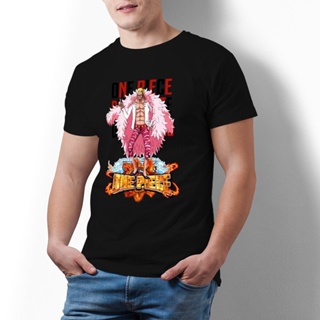 เสื้อคู่รัก Bandai-Camiseta de manga corta para hombre, camisa de cuello redondo con estampado de doflamenco, donquijote