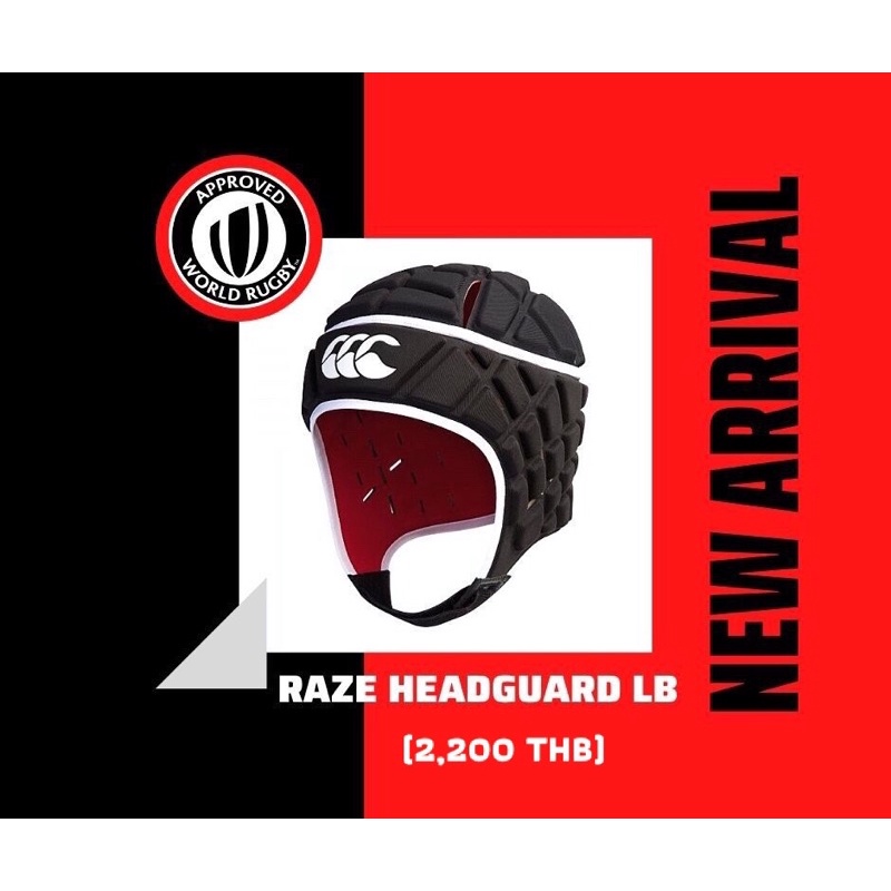 Rugby Headguard, Head Gear, Canterbury Raze Junior LB, Authentic, หมวกรักบี้ #1 Seller