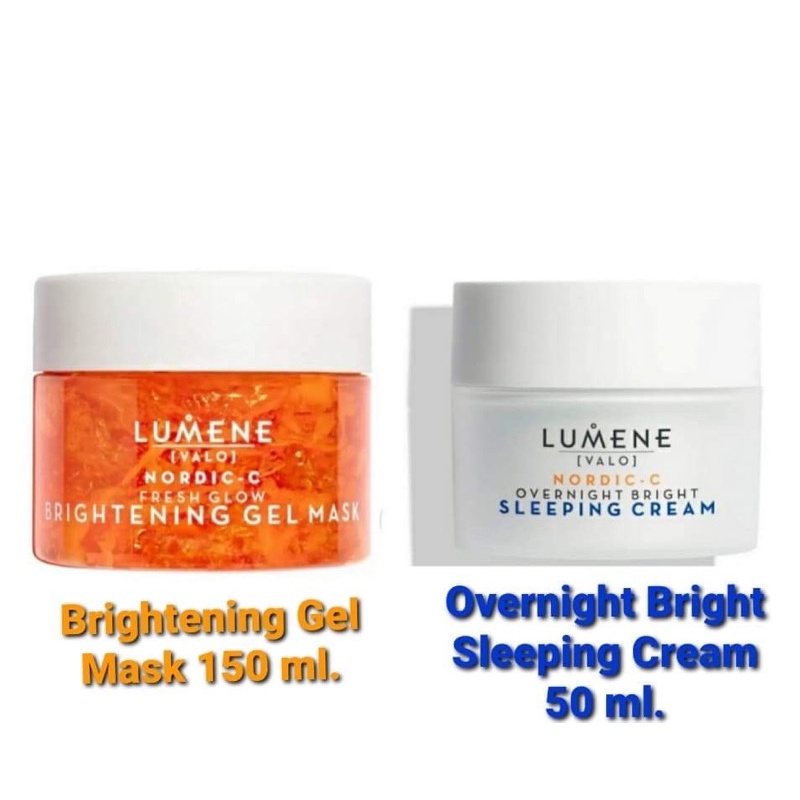 Lumene NORDIC -C  Overnight Bright Sleeping Cream 50ml.  Lumene NORDIC -C Fresh Glow Brightening Gel