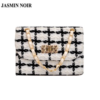 Jasmin NOIR กระเป๋าสะพายไหล่ ผ้าขนสัตว์ แฟชั่นสําหรับสตรี