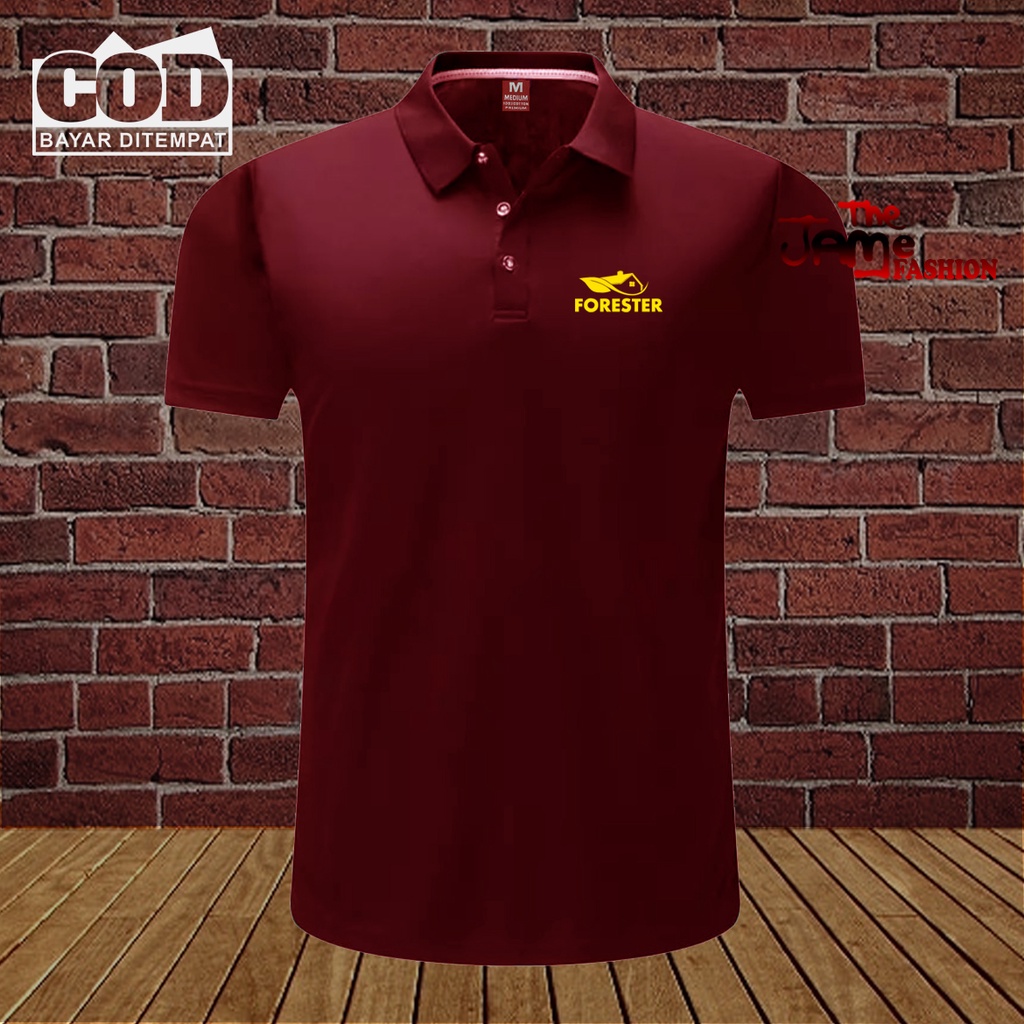 Distro Polo Shirt Forester Collar Quality Yellow Premium Quality Mens and Womens Tops