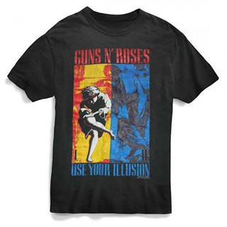 เสื้อยืดผ้าฝ้าย พิมพ์ลาย Guns Roses Use Your Illusion Combo Ly พลัสไซซ์ พลัสไซซ์ ของขวัญคริสต์มาส สําห