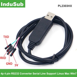 Pl2303hx โมดูลอะแดปเตอร์แปลงสายเคเบิล USB เป็น UART TTL 4p 4 pin RS232 Serial USB เป็น COM รองรับ Linux Mac Win7