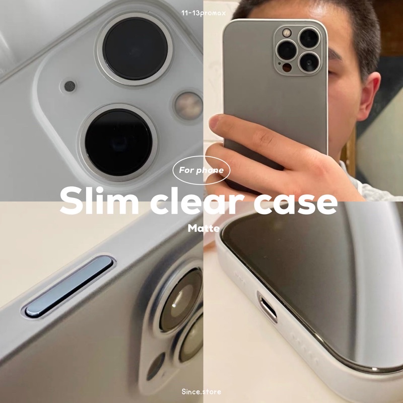 เคสบางเฉียบ • ร้านไทย ส่งด่วนได้ 🛵 Slim case ส่งจากไทย 🇹🇭 กันเลนส์ • เคสขุ่นแบบบาง ไม่เหลืองง่าย