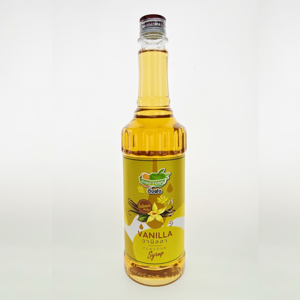 น้ำติ่งฟง ไซรัปกลิ่นวานิลลา กลิ่นหอมละมุน Ding fong Vanilla Syrup 760 มล.