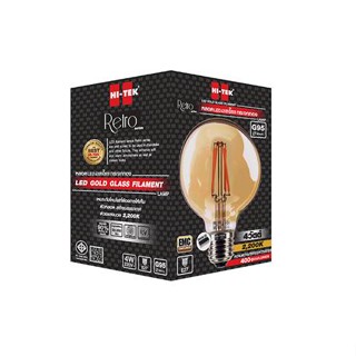 หลอด LED HI-TEK FILAMENT G95 4 วัตต์ WARMWHITE E27