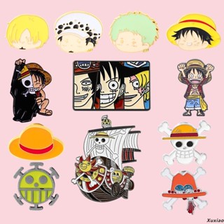 เข็มกลัด ลายการ์ตูนอนิเมะ One Piece สําหรับติดปกเสื้อเป้สะพายหลัง เสื้อผ้าเพื่อน