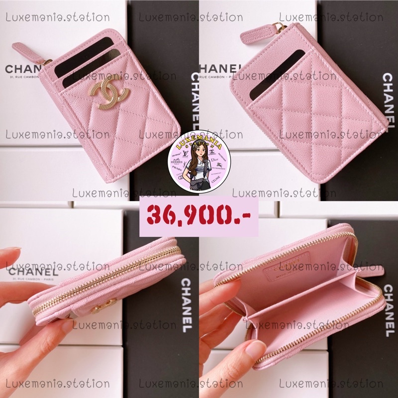 👜: New!! Chanel Card Holder Zippy Baby Pink 22B‼️ก่อนกดสั่งรบกวนทักมาเช็คสต๊อคก่อนนะคะ‼️