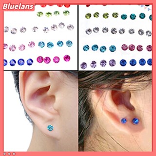 ต่างหูกระดุมมัลติคริสตัล 5มม. Studs Earrings 20 คู่