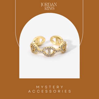 MA637: Jordan Ring | Mystery Accessories แหวน แหวนแฟชั่น แหวนปรับได้ แหวนสีทอง แหวนเพชร