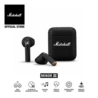 🔥ถูกที่ส่ง พร้อมส่ง Marshall หูฟังTrue Wireless - Minor III Black ของแท้💯% ประกันศูนย์ไทย🇹🇭