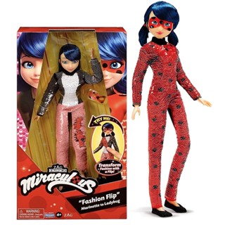 Miraculous Fashion Flip Doll Marinette to Ladybug New In Box Zag Heroez ตุ๊กตาเลดี้บั๊กลิขสิทธิ์แท้เปลี่ยนสีชุดได้