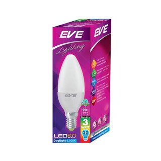 หลอด LED EVE ECO CANDLE 3 วัตต์ DAYLIGHT E14