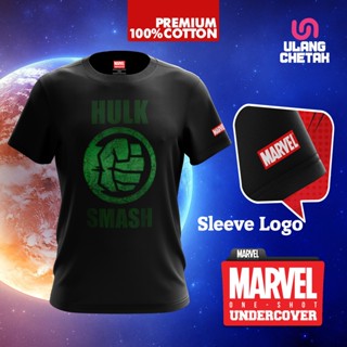 เสื้อยืดผ้าฝ้ายพิมพ์ลายแฟชั่น เสื้อยืด ผ้าฝ้าย 100% พิมพ์ลาย Marvel Hulk Smash D30 สําหรับผู้ชาย และผู้หญิง