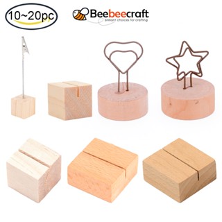 Beebeecraft ขาตั้งไม้เนื้อแข็ง ป้ายชื่ออาหาร โปสการ์ด เมนู เบอร์ลีวูด 10-20 ชิ้น