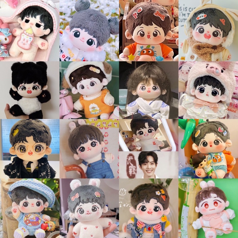 🍭ตุ๊กตาเซียวจ้าน 10,15,20cm (ตัวเปล่า)[พร้อมส่ง] ตุ๊กตาป๋อจ้าน