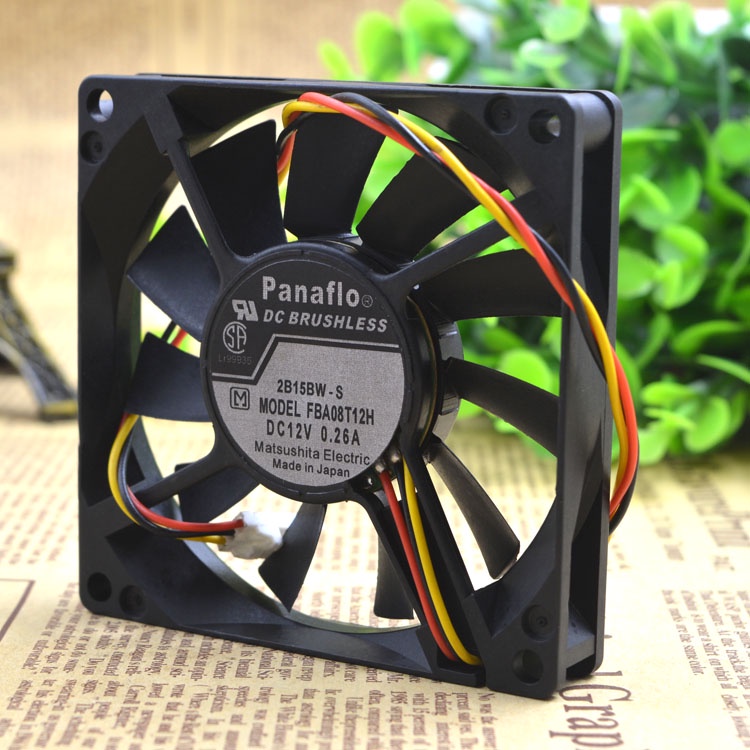 YY FBA08T12H PANAFLO 8CM 8 CM 8015 FAN 12V0.26A