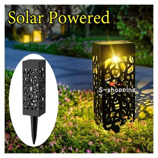 C-002 Solar Garden lights ไฟเหลือง  ไฟปักสนาม พลังงานแสงอาทิตย์โซล่าเซลล์  *