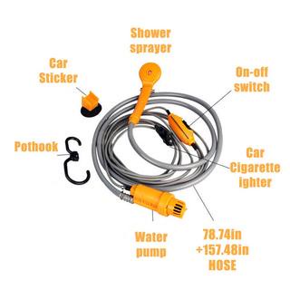 ฝักบัว 12 V. ชุดอาบน้ำ มีปั๊มใช้ไฟรถ ฝักบัวแค้มป์ปิ้ง ฝักบัวพกพา ฝักบัวอาบน้ำกลางแจ้ง ฝักบัวอาบน้ำแคมป์
