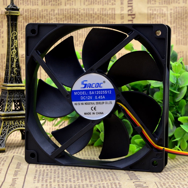 SZ SACOC SA12025S12 12025 12V 0.45A 12CM CM CASE COOLING FAN