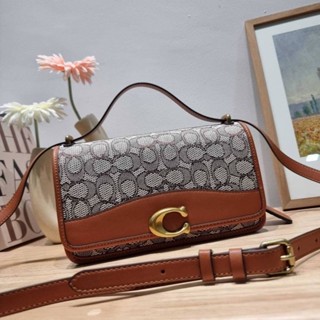 COACH CD709 BANDIT SHOULDER BAG IN SIGNATURE TEXTILE JACQUARD