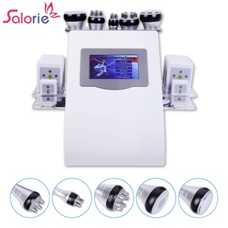 Salorie 6 In 1 เครื่องเลเซอร์สูญญากาศอัลตราโซนิก ความถี่วิทยุ 40k สําหรับเผาผลาญไขมัน