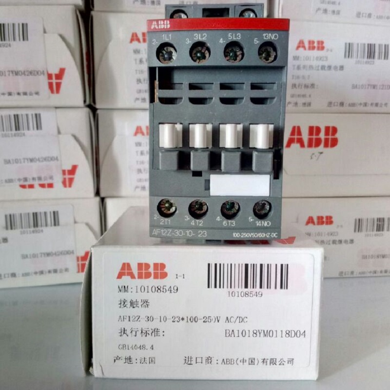 YTH ABB คอนแทคเตอร์ 3 ชั้น AF series AC/DC 1NC 0r 1NO 50HZ/60HZ DC 20V~250V 12A 5.5kw AF12Z-30-10(1N