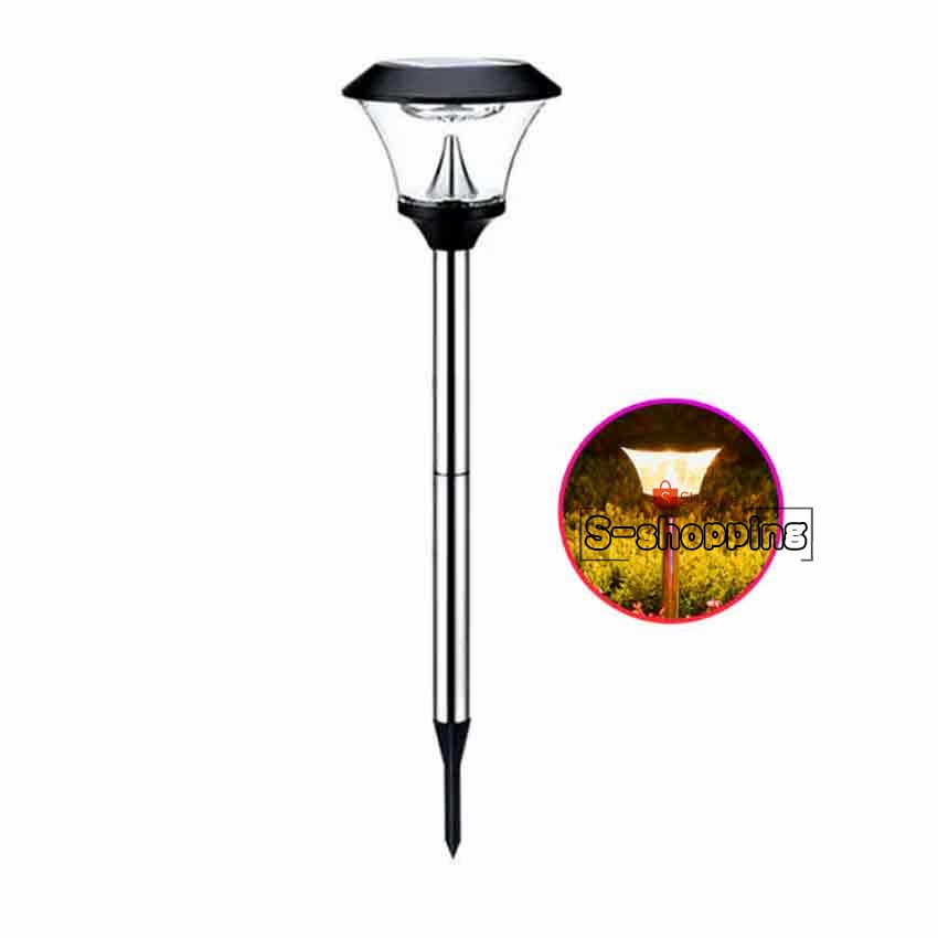TOP HC-8 ไฟเหลือง 8 LED  Solar light โคมไฟปักสนาม พลังงานแสงอาทิตย์ 80CM - รูปที่ 3