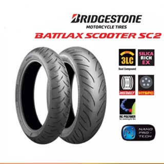 [ยางปี22] BRIDGESTONE : BATTLAX SCOOTER : SC2  สำหรับ T-Max , Burgman650, C650 ยางมอเตอร์ไซค์สำหรับ BIG SCOOTER