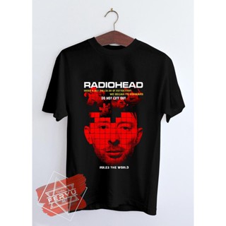 เสื้อยืดผ้าฝ้ายพิมพ์ลายขายดี Yuanl5 {พร้อมส่ง เสื้อยืดผ้าฝ้าย 100% พิมพ์ลาย Radiohead Band Radiohead ของขวัญวันเกิด สําห