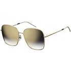 แว่นกันแดด Tommy Hilfiger Womens TH1648/S Square Sunglasses, Gold Black, 58 mm ของแท้100%